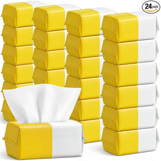 Riakrum 2400 Count Disposable Face Towel Bulk Ultra Soft Facial Tissues Thick Washcloths Makeup Remover Dry Wipes Towelettes Cleansing Cloths for Travel Spa, Salon Home Skincare