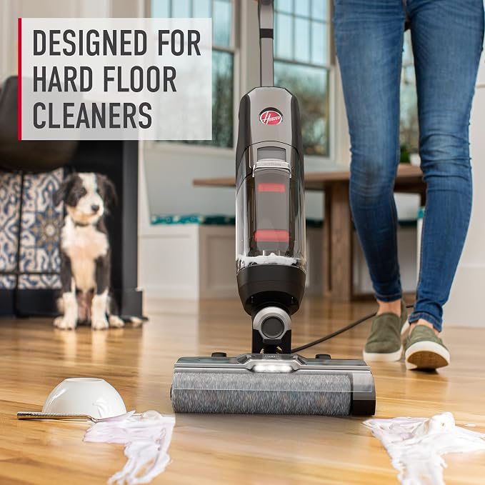 Hoover Pet Hard Floor Cleaner Solution, 32 oz., Jasmine Breeze Scent, Concentrated Pet Cleaning Formula, For Use on Sealed Vinyl, Sealed Hardwood, Tile and More, Pair with Hoover Hard Floor Machines | Concentrated Pet Cleaning Formula, For Sealed Vinyl...