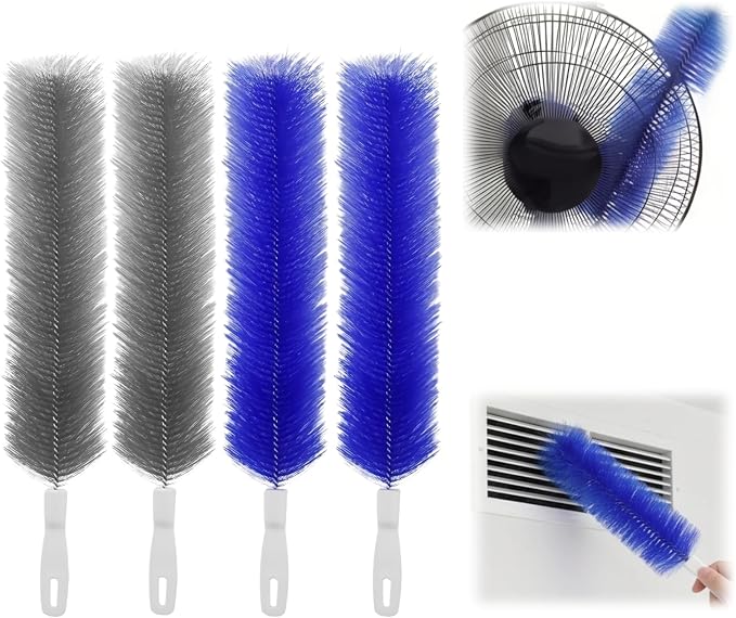 Bendable Microfiber Head, 2026 Fan Cleaner Brush, Washable Reusable Dust Remover for Fans, Air Conditioning, Curtain, Car Vents (Mix 4pcs)