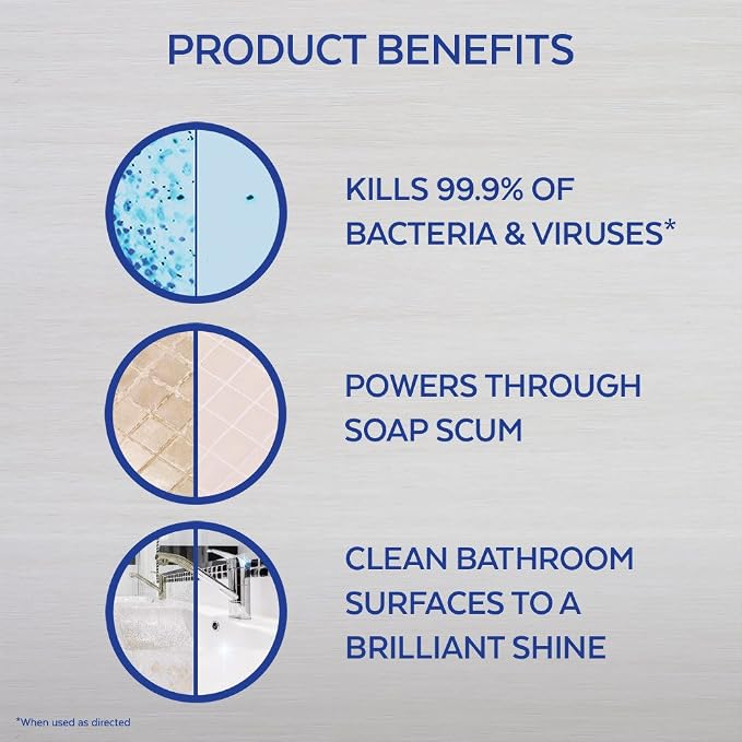 Lysol Bathroom Cleaner Spray, Blue, Island Breeze, 48oz (2X24oz)