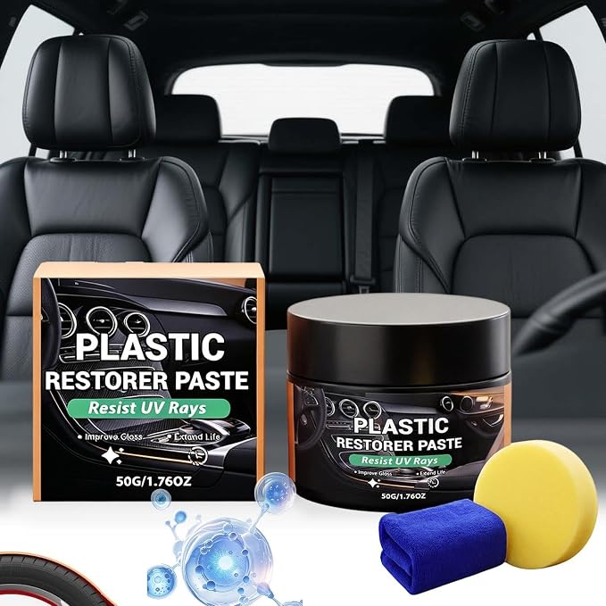 Auto Interior Cleaner 50g Polishing Car Detailing Kit | Vehicle Dashboard Cleaner Paste for Truck SUV RV Sedan Van Door Trim Bumpers Dashboard Wheel