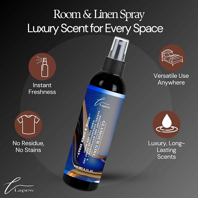 Lapew Room & Linen Spray | Fragrance Mist for Home, Car & Office | Fabric & Air Freshener | Neutralizing Mist | Made in USA | Glamour Girl