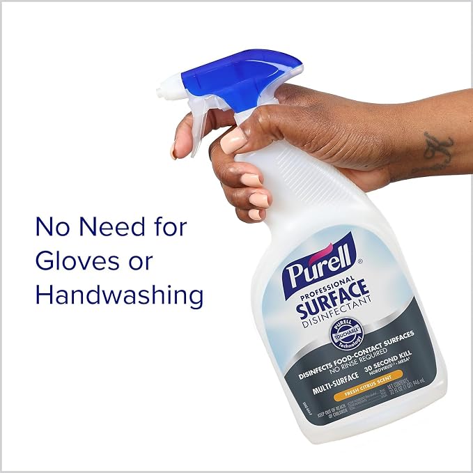 Purell All-Purpose Cleaners & Spray Glass & Surface Cleaner Disinfectant Refill, Fresh Citrus Scent (4342-04)
