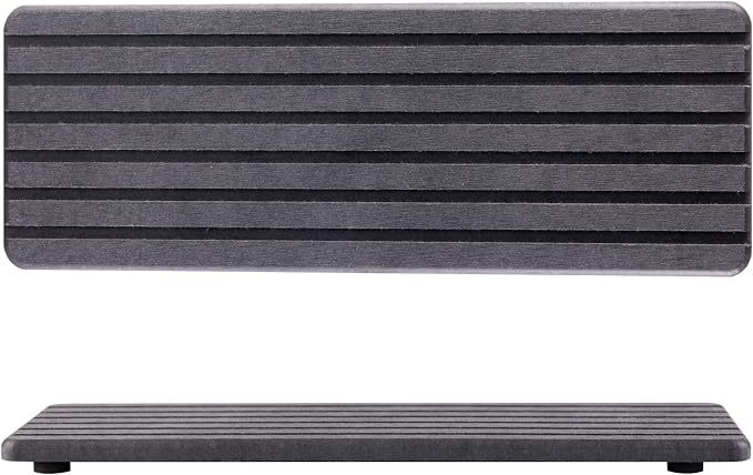 NiuYichee 2 PCS Water Absorbent diatomite Coasters, 12.2" x 4" Water Absorbing Stone Tray for Sink, Stone Drying mat for Kitchen Counter, Stone soap Tray Used for Hand Soaps & toiletries & Plants