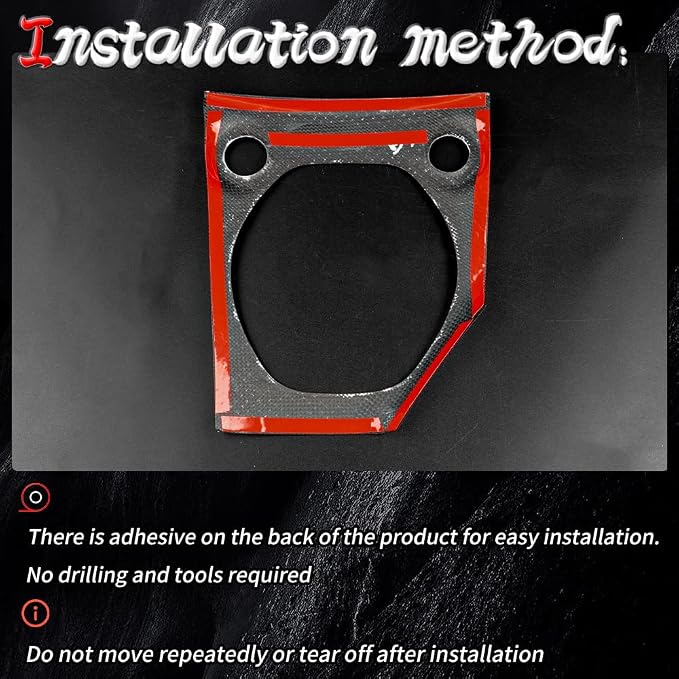 JSWAN Real Carbon Fiber Ultra Thin Center Console Gear Panel Cover Fit for Nissan Z 400Z RZ34 Fairlady Z (2023 2024 2025 2026 up) Manual Gear Shift Panel Frame Cover