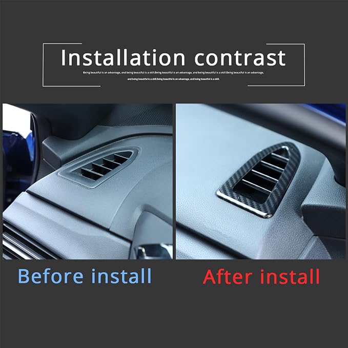 Dashboard Air Vent Frame Trim Compatible with Subaru WRX/Crosstrek/Levorg 2022-2025 Dashboard Side Air Vent Outlet Cover Interior Trim Accessories(Carbon Fiber Pattern)