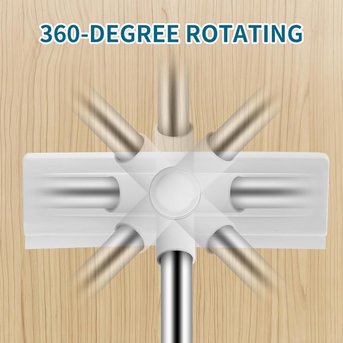 2 in 1 Floor Scrub Brush with Long Handle, White | Scrape Brush Stiff Bristle Floor Scrubber for Cleaning Shower Bathroom Garage Kitchen Wall Deck Tub Tile