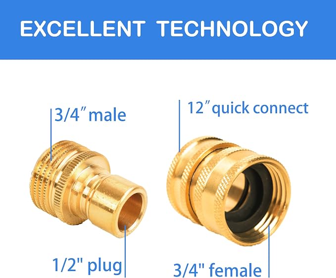 Hourleey Pressure Washer Adapter Set, Quick Disconnect Kit with M22 Metric Male Thread Quick Connector, M22 Swivel to 3/8'' Quick Connect, 3/4" to Quick Release, M22 to M22 Convert, 9 Pack