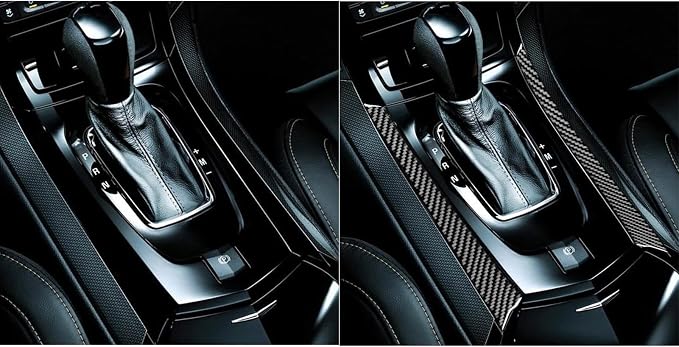 Gear Shift Decoration Sticker Real Carbon Fiber Compatible with Cadillac CTS 2008 2009 2010 2011 2012 2013 Interior Car Trim Accessories