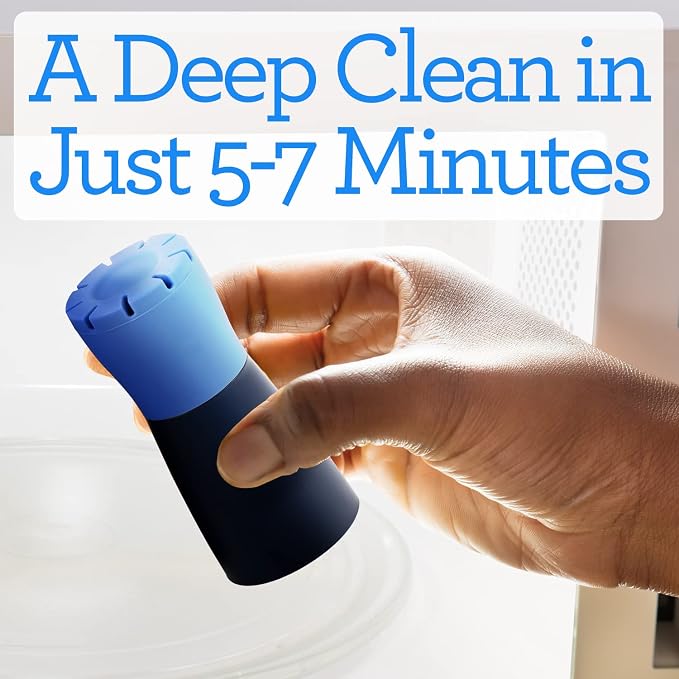 IMPRESA 2 Pack Blue Microwave Steam Cleaner for Quick and Effortless Cleaning - Microwave Cleaning Device with Vinegar and Water for Grime and Odor Removal