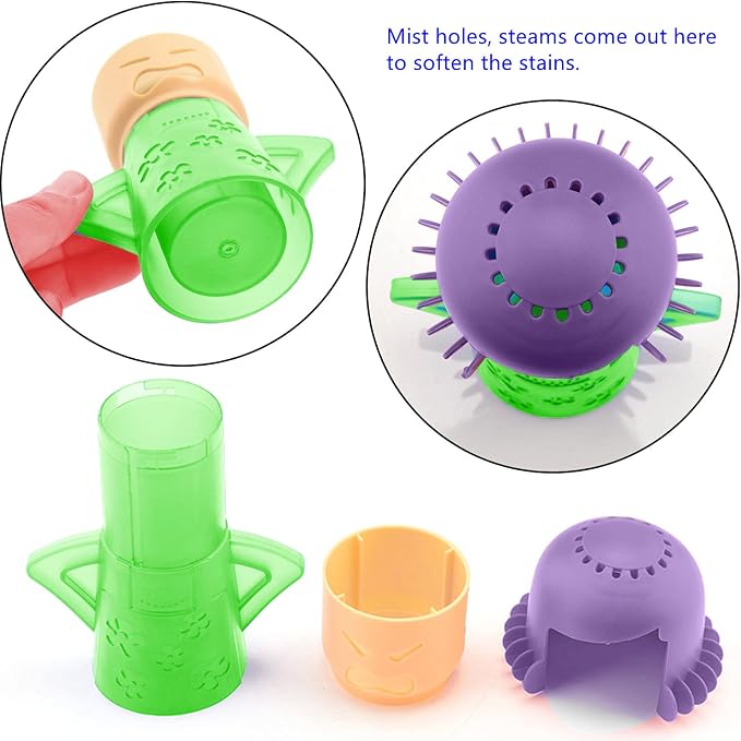 Angry Mom Microwave Oven Cleaner Tool, Angry Mama Microwave Steam Cleaner, Cleaning with Vinegar and Water, Cleaner for Microwave Oven Kitchen Office Chemical Free, Steams From Head