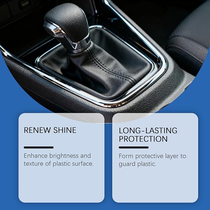 Black Trim Restorer Automotive Detailing Polishing Coating | 120ml Car Interior Stain Remover Cleaner for Automotive Truck SUV Sedan Exterior Bumper Door Panels Dashboard Seat
