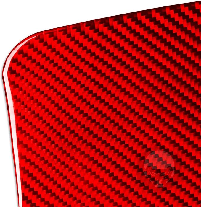 Red Real Carbon Fiber Trim for Nissan Rogue Accessories | for 2014-2020 / Rogue Sport 2017-2022 Fuel Tank Cover Oil Gas Cap Cover Sticker Exterior Thick Overlay Decal