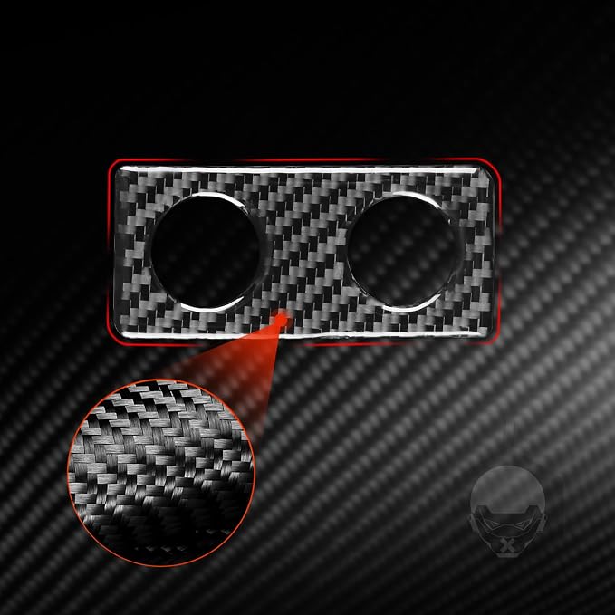Real Carbon Fiber Trim for Infiniti Accessories | for G35 G37 X S 2007 2008 2009 2010 Center Console Seat Heating Button Cover Interior Thick Overlay Decal