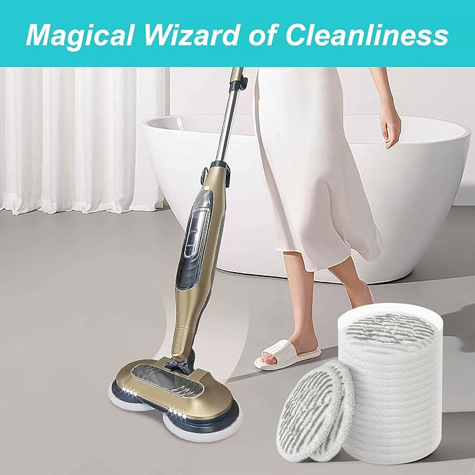 AIR U+ 16 Pack Steam Mop Replacement Pads for Shark Steam & Scrub Mop | Washable Steam Mop Pads for Various Floor Type, for Shark S8201 S8001 S7001 S7201 S7000AMZ S7000 S7005 S7020 S7001C Steam Mop