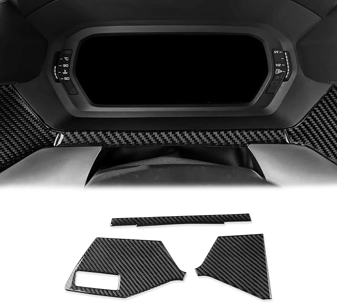 Carbon Fiber Decorations Stickers Fit for Audi A3 8Y S3 RS3 2021-2025 | for Sportback 2021-2025 | Decorations Driver Side Dashboard Trim | Accessories | Anti-scratch | Self-adhesive