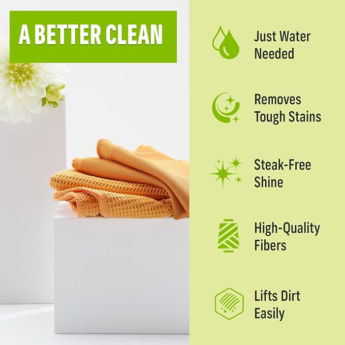 E-Cloth Window and Glass Cleaner Kit, Just Add Water - 2 Kits | Chemical-Free Cleaning - Reusable & Machine Washable Towel, Versatile Use for Mirrors, Cars, & Lenses, Alaskan Blue