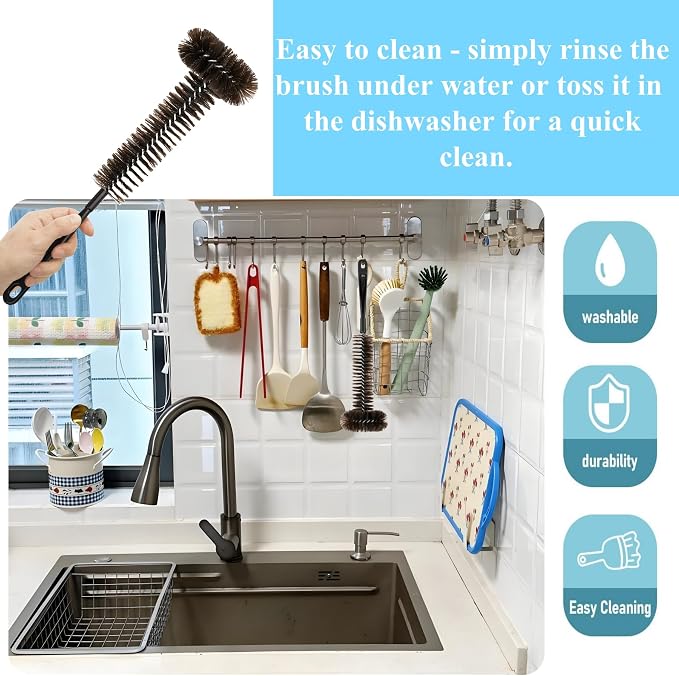 Garbage Disposal Brush and Cleaner with Extra Long 15" Handle Effortlessly Remove Residue,and Build-Up Universal Fit for All Disposal Units