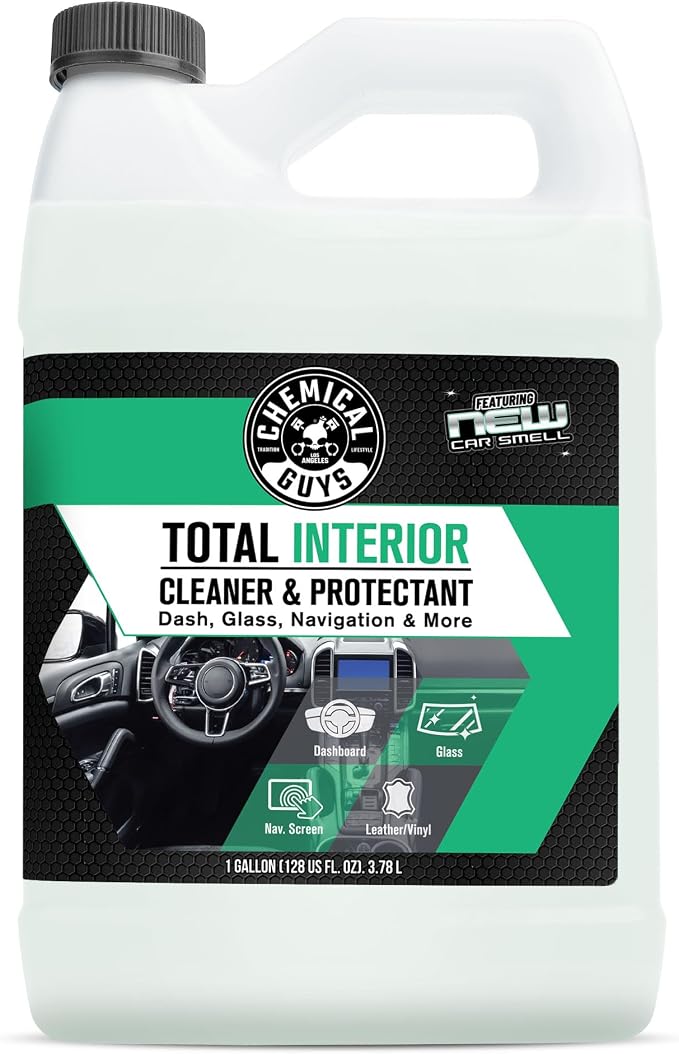 Chemical Guys, Total Interior Cleaner & Protectant, New Car Smell, 1 Gallon | Cleans leather, vinyl, plastic and glass in one step with a fresh new car scent and a factory-style finish