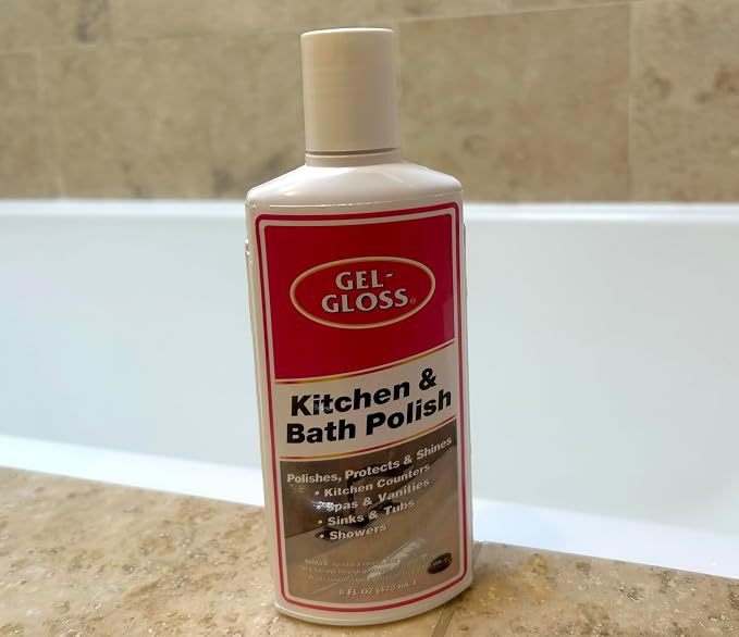 TR Industries Gel-Gloss Kitchen and Bath Cream Wax Polish, 8 Fluid Ounces -GG-8