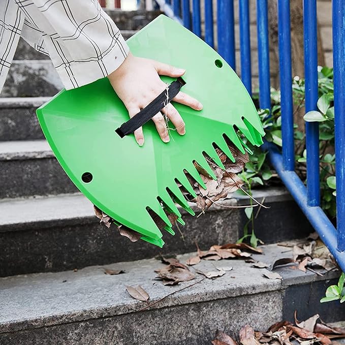 FLEXMAN 1Pair Hand Rakes Leaf Scoops, 36 X 29cm Falling Leaves Cleaning Clip, Plastic Leaf Grabber Set Leaf Scoop Lawn Remove Fallen Collection Tool for Packing Leaves, Grass