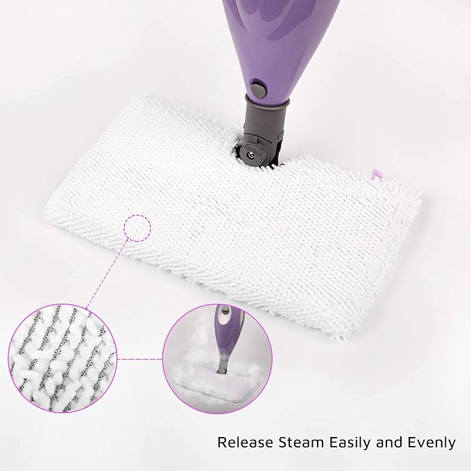 F Flammi 4-Pack Steam Mop Replacement Pads for Shark S3501 S3601 S3500 S3550 S3901 Double-Sided Microfiber Washable Mop Refills for Hardwood Tile Floor Cleaning, Compatible with Shark Steam Pocket Mop