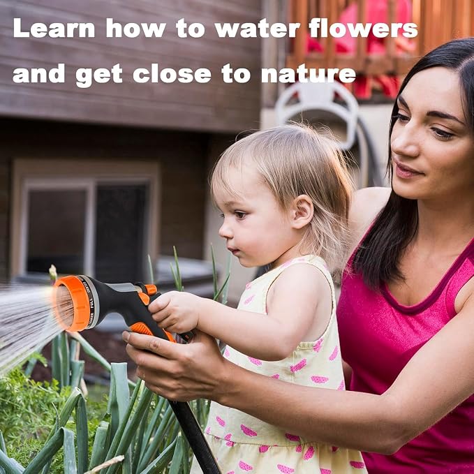 Garden Hose Nozzle High Pressure Leak Proof Spray Water Hose Nozzle Sprayer | Slip Resistant High Pressure Trigger Lockable Garden Hose Spray Nozzle for Plants & Lawns Watering,Car Washing Pet Showering