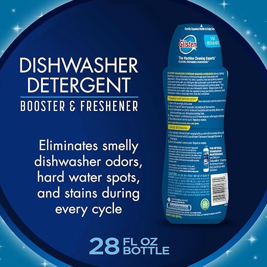 Glisten Dishwasher Magic Machine Cleaner and Disinfectant 2-Pack, Dishwasher Detergent Booster and Garbage Disposer Foaming Cleaner Pack