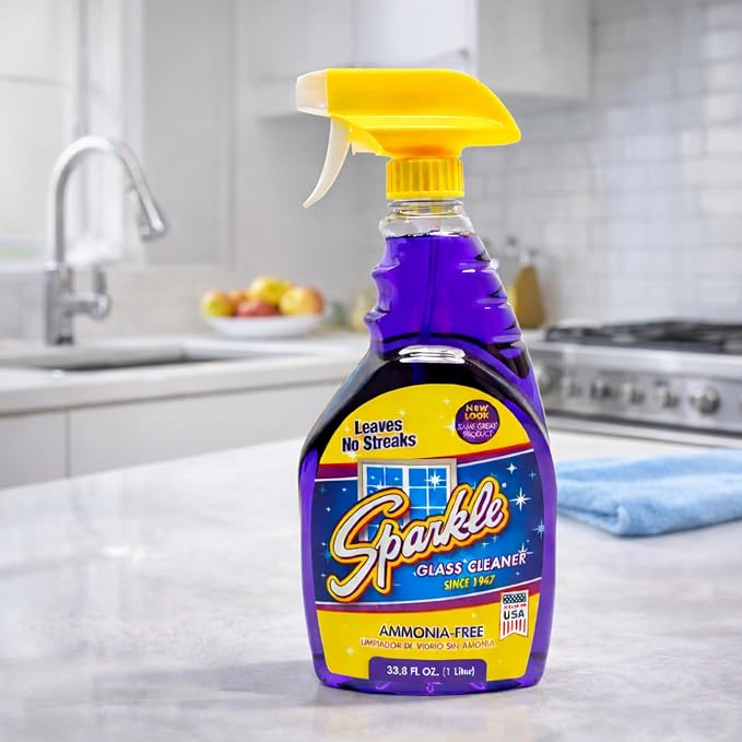 Sparkle Glass Cleaner, Ammonia-free, 33.8 oz. (Pack of 1)