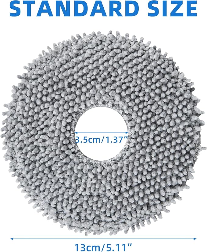8 Pack Mop Pads for Roborock QV 35A/35S/Qrevo S5V/S Pro/Saros 10R Vacuum | for Roborock Q Revo/Qrevo S/Pro/Plus/Master/Slim/Curv/CurvX/Edge Robot Vacuum, Spin Cleaning Pads Replacement Accessories Set