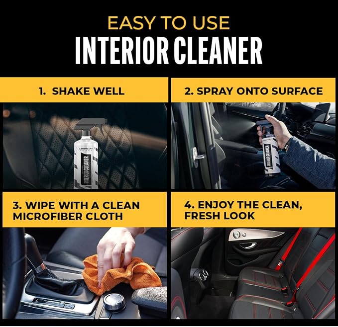 Legendary Interior Cleaner 16oz (2Pack) - All Purpose Interior Detailer & Carpet Cleaner for Cars - Safe on Leather, Plastic, Vinyl, Upholstery & Dashboard - UV Protectant - Tough on Stains & Dirt