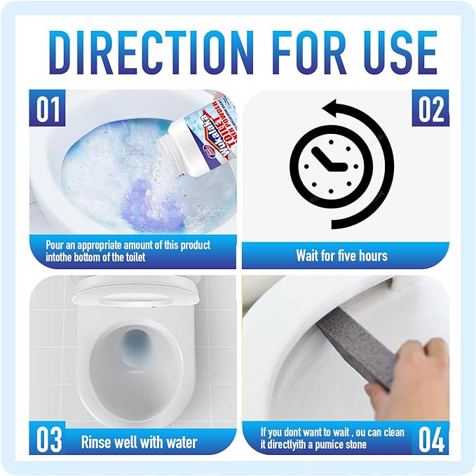 Pumice Stone for Toilet Cleaning Bowl Stick, Toilet Bowl Cleaners Brush, Powerfully Cleans Hard Water Rings, Calcium Buildup and Stains, Suitable for Cleaning Toilets, Bathroom | Pumice Stone for Toilet Cleaning Bowl Stick, Toilet Bowl Cleaner Suitable...