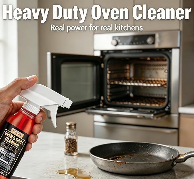 Oven Cleaner Heavy Duty – Foam Spray for Kitchen Grease, Stovetop, Grill, Cookware, Countertop, Baked-On Food, Multi-Surface Degreaser (100ml, 1PC)