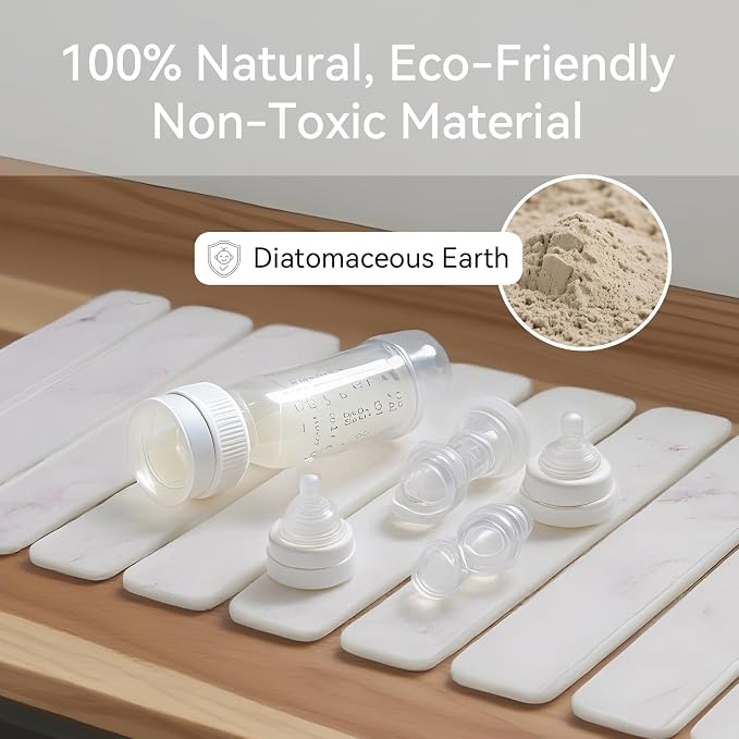 Stone Drying Mat for Kitchen Counter, 24"(L)×16"(W), Drying Matt Kitchen Counter, Stone Dish Drying Mat, Foldable Diatomaceous Earth Mat