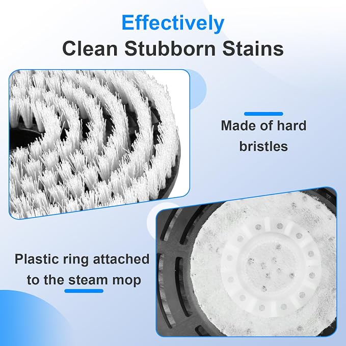 2 Pack Newly Upgraded Steamer Pads Replacement for S8201 S8001 S7001 S7201 S7005 Fit for Shark Steam and Scrub Mop, Steam & Scrub All-in-One Scrubbing Mop, Deeply Clean All Kinds of Ffloors