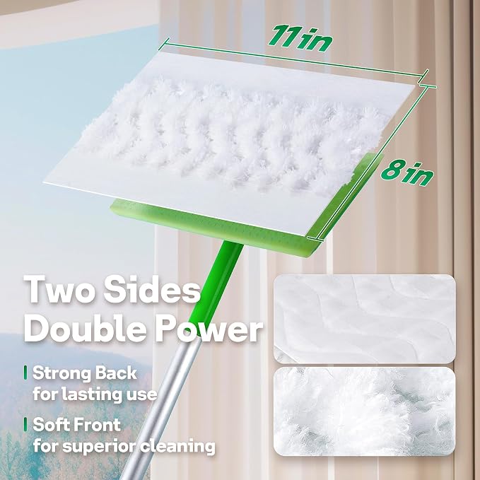 AIR U+ Heavy Duty Dry Sweeping Cloths 60ct Refills for Swiffer Thick | Fluffy microfiber disposable mop pads, hardwood tile vinyl floor, traps dust pet hair, deep groove cleaning Unscented