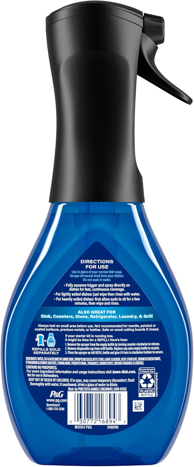 Dawn Powerwash Heavy Duty Dish Spray All-Purpose Cleaner and Degreaser, 16 oz. Spray Bottle