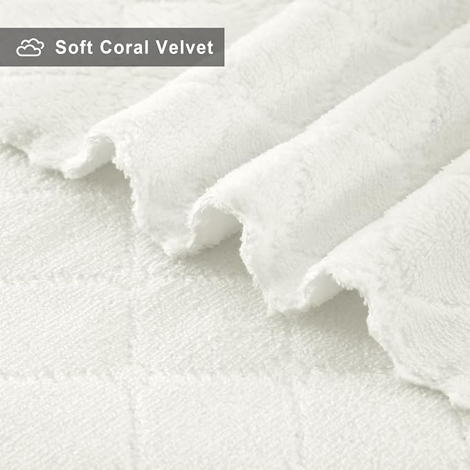 Homaxy 24 Pack Dish Towels for Kitchen (10 x 20 Inches, White), Super Soft and Absorbent Coral Velvet Dish Cloths for Washing Dishes, Nonstick Oil Fast Drying Microfiber Cleaning Cloth