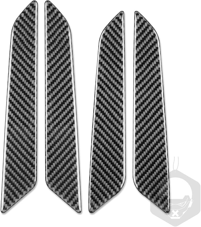 Real Carbon Fiber Trim for Audi 80A Q5 Accessories | for SQ5 2018-2025 Dash Door Inner Pull Panel Cover Sticker Interior Thick Overlay Decal
