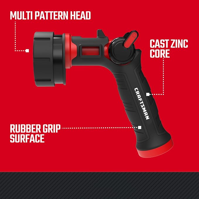 Craftsman Heavy-Duty 7-Pattern Water Nozzle,(Pack of 12)