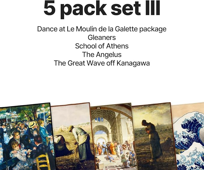 Large [5 Pack] World Best Classic Art Collection 3 - Ultra Premium Quality Clean & Clear Microfiber Cleaning Cloths (Best for Camera Lens, Glasses, Screens, and All Lens.)