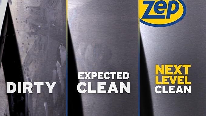 Zep Stainless Steel Cleaner and Polish 14 ounces - ZUSSTL14 - Protects Metal Surfaces from Fingerprints, Soil and Waterspots