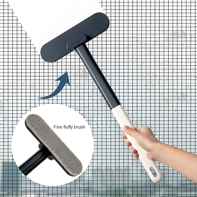 Window Screen Cleaner Brush,Mesh Screen Lint Brush,Window Screen Cleaning Brush Washing Equipment, Multifunctional Cleaning Brush(Blue)