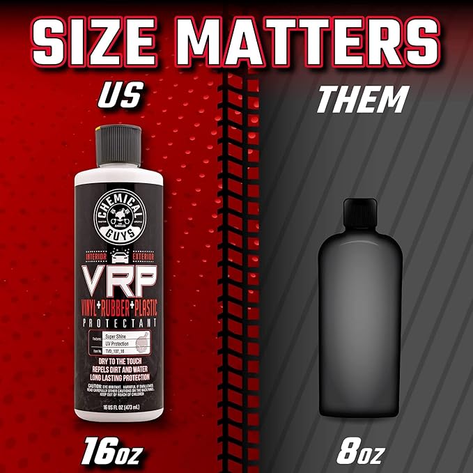 Chemical Guys, VRP Vinyl, Rubber & Plastic Dressing, Dry to Touch, 3-Pack | Satin shine on tires, trim, dashboards and weatherstripping, non-greasy and dry to the touch, indoors or out