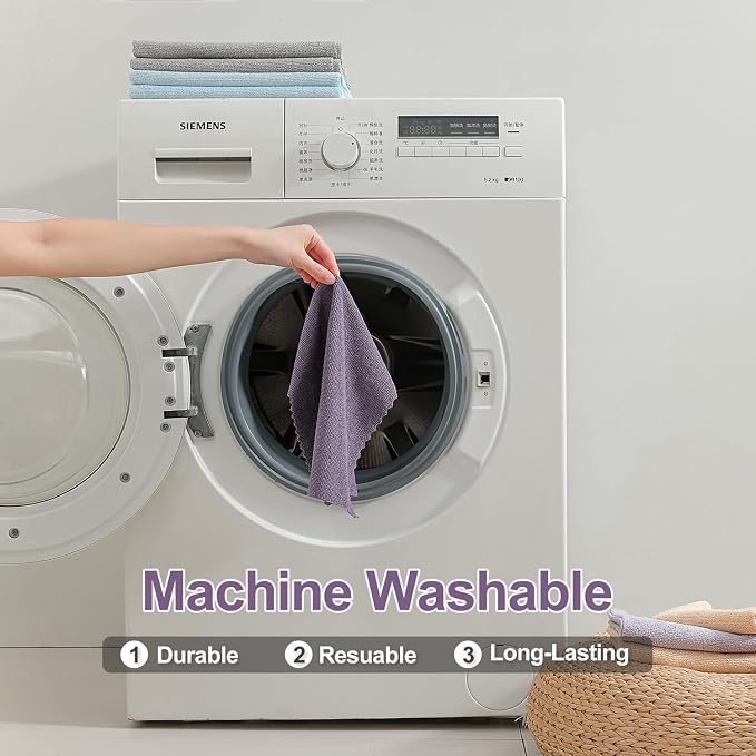 Jessy Home 80 Pack Microfiber Cleaning Cloth Roll Reusable Paper Towels 12"x12" Tear Away Cloth, Microfiber Towels for Cars, Wash Cloths, Lint Free Rags for House, Kitchen,Window,Cleaning Supplies