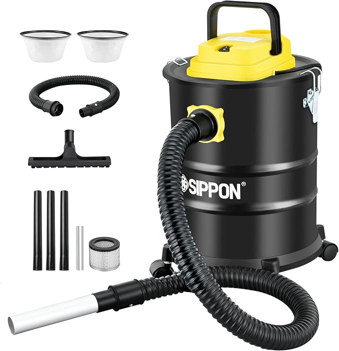 Ash Vacuum Cleaner, Pellet Stove Vacuum Cleaner with Blower Function, 1000W Powerful Suction 4 Gallon All-in-One Ash Vacuum for Fireplaces, Pellet Stoves