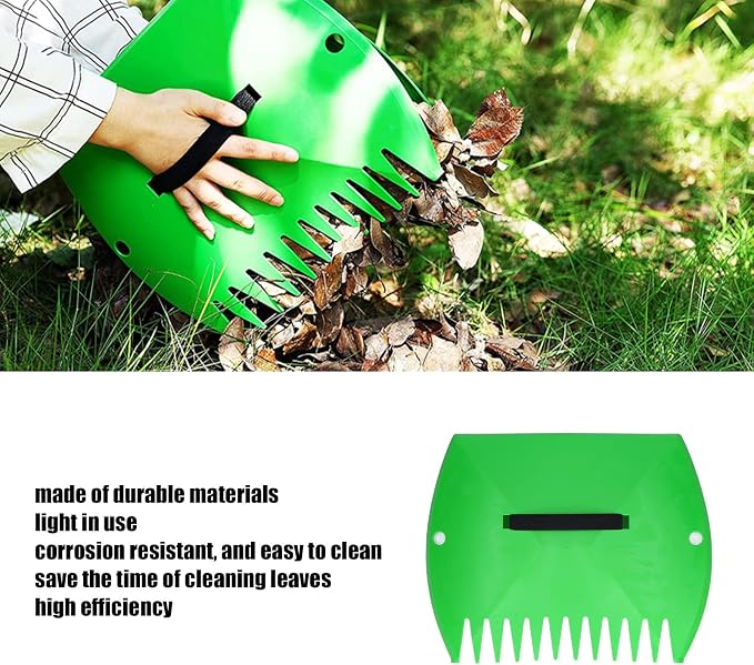 FLEXMAN 1Pair Hand Rakes Leaf Scoops, 36 X 29cm Falling Leaves Cleaning Clip, Plastic Leaf Grabber Set Leaf Scoop Lawn Remove Fallen Collection Tool for Packing Leaves, Grass