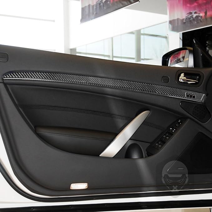 Real Carbon Fiber Trim for Infiniti Accessories | for G35 G37 G25 Q60 Q40 2007-2015 X S Sedan Coupe Convertible Driver Side Dash Cover Interior Thick Overlay Decal