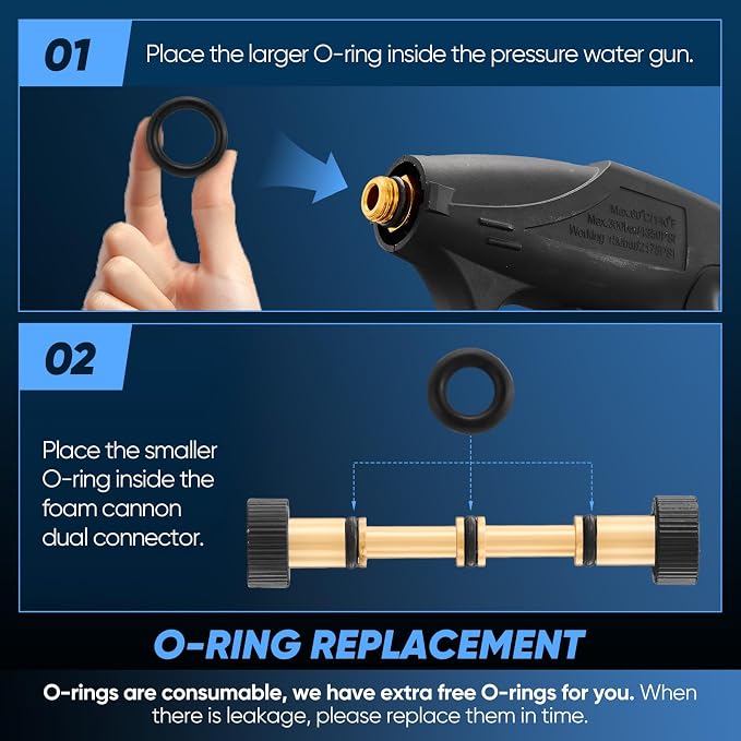 Saker Foam Cannon Dual Connector Accessory, Dual-Purpose Switch Spray Gun,Foam Cannon for Pressure Washer for Car Washing and Cleaning