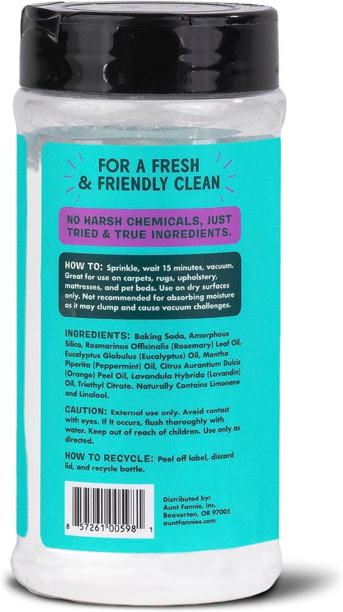 Aunt Fannie's Carpet Refresher Deodorizer, Lavender, 16 oz, Pack of 1 | Neutralizes Dog and Cat Odors, Freshens High-Traffic Areas, Safe for Rugs Carpets & Upholstery, Natural Ingredients